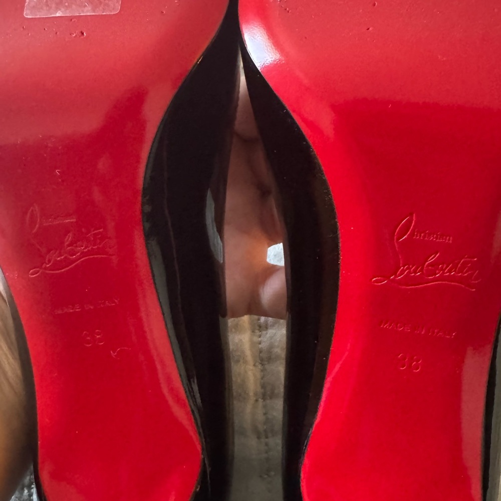 Christian Louboutin Black Patent Leather Heels - Picture 9 of 12